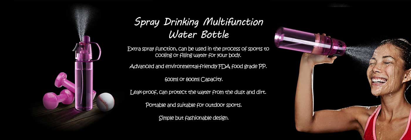 Spray Drinking Multifunction Water Bottle