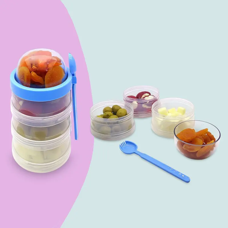 200 ml x 3 + 100 ml 3-Tier Snack Containerr