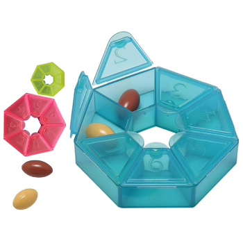 MDK-2011 - 7 Compartment Daisy Medicine Box